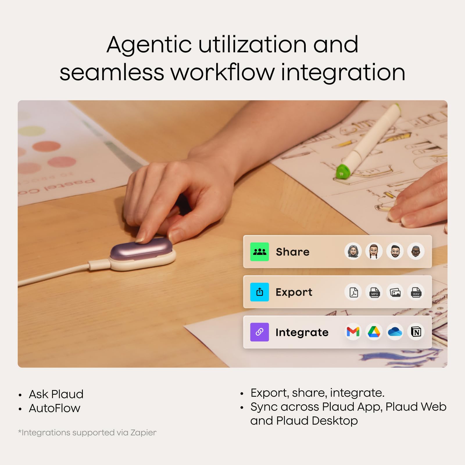 Amazon.com: Plaud NotePin Wearable AI Voice Recorder, Sunset